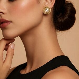 Chic Gold-Tone Statement Earrings